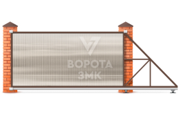 Откатные ворота двустворчатые 2200×2500 ЗМК-7450