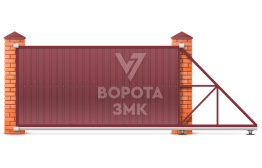 Ворота автоматические откатные 4000×2000 с дистанционным открытием ЗМК-7475