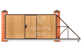 Ворота с дистанционным управлением 2200×3200 ЗМК-7287
