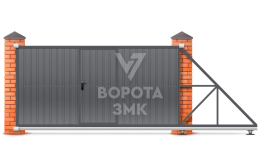 Металлопрофильные раздвижные ворота 2500×4000 ЗМК-7806