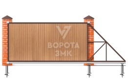 Откатные ворота под ключ 8 метров 8000×2300 ЗМК-8141
