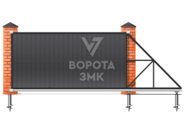 Ворота откатные из профлиста 1800×2600 ЗМК-7799