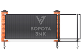 Откатные ворота с электроприводом Херман 2000×2100 ЗМК-6955