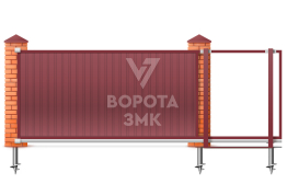 Сдвижные ворота на дачу 2500×3500 ЗМК-7335