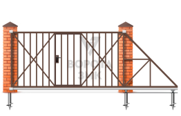 Ворота откатные 4500×2700 4,5 м ЗМК-7902