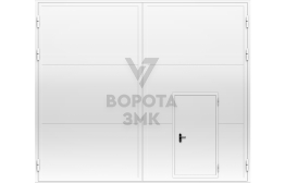 Металлические противопожарные ворота EI-30 3000×3000 ЗМК-4845