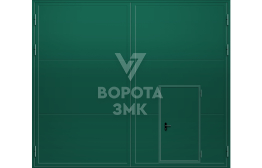 Противопожарные ворота с калиткой EI-30 2000×3000 ЗМК-4872