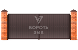 Оцинкованные ворота 3000×3000 ЗМК-5441