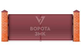 Алюминиевые распашные ворота Алютех 2500×3000 ЗМК-4717