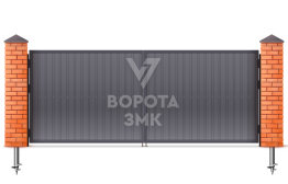 Ворота распашные из профнастила 2750×2750 ЗМК-5182